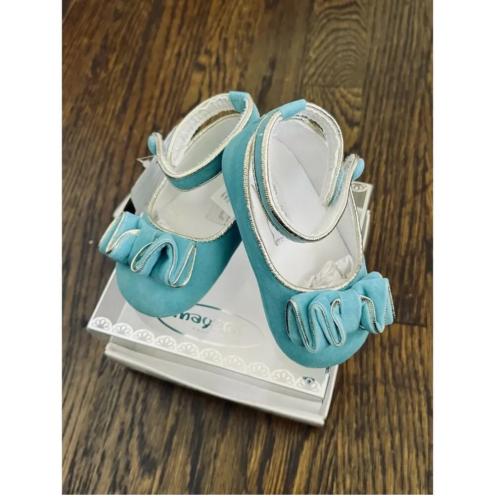 NEW Mayoral Baby 5-7 Mos (17) Ruffled Mary Jane Shoes AS IS